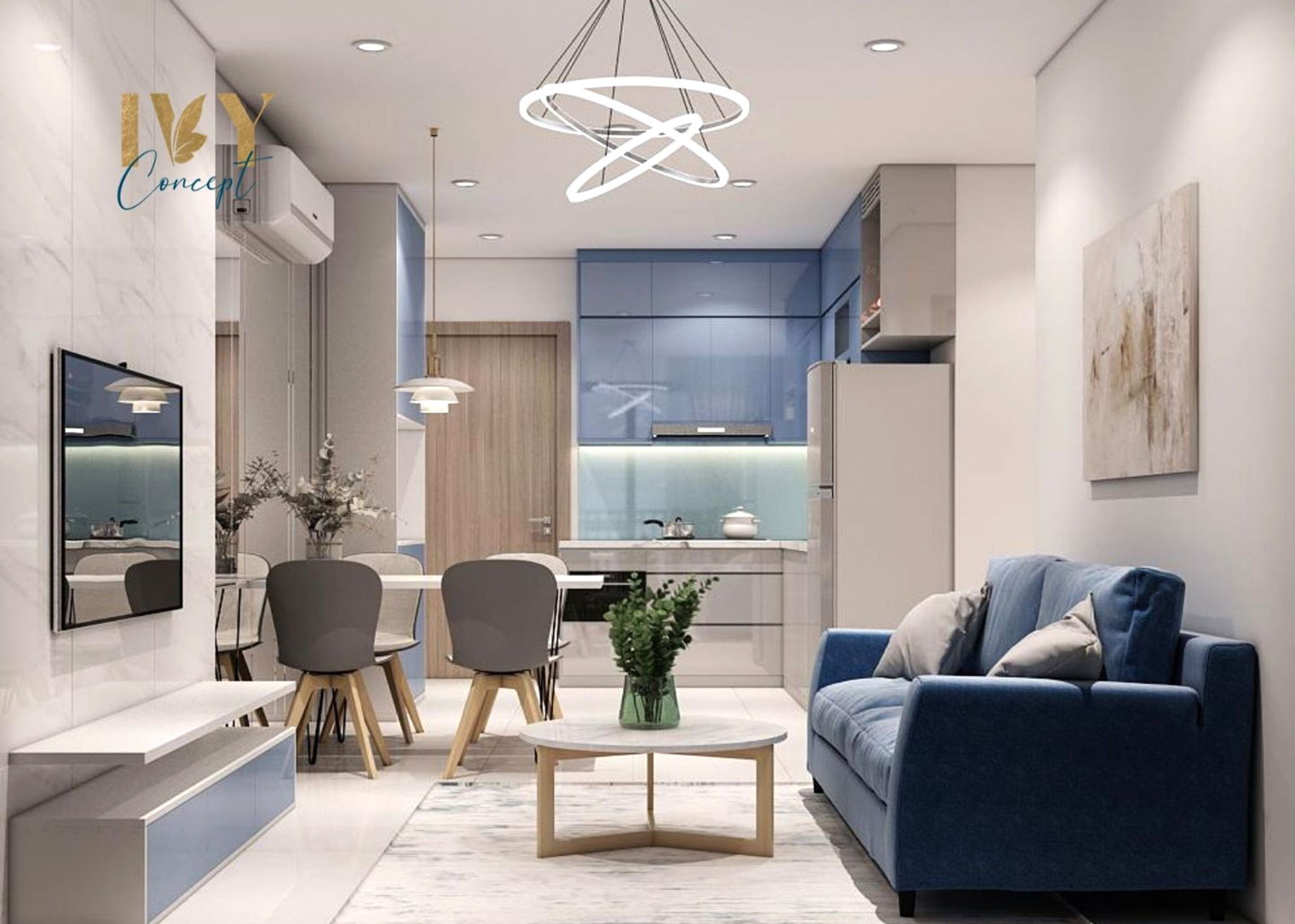 Căn hộ Vinhomes Grand Park Quận 9 (Ms Nụ) - Phong cách Modern