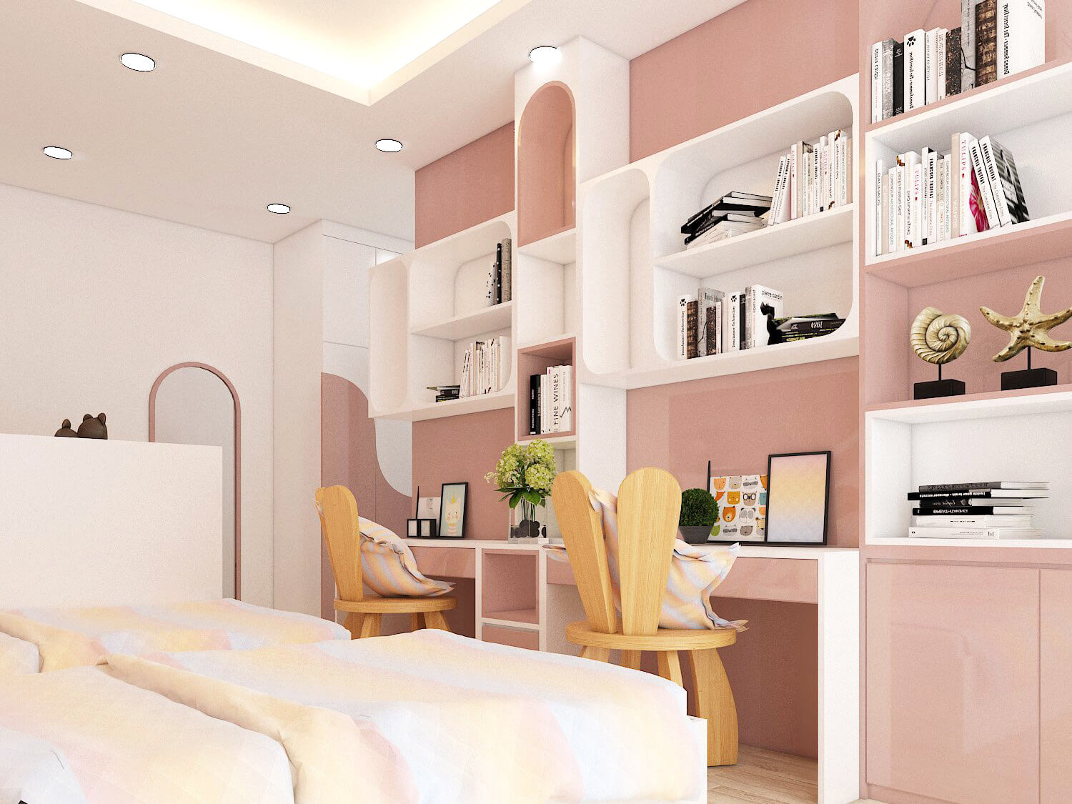 Phòng ngủ, phong cách Hiện đại Modern, thiết kế concept nội thất, nhà phố Gò Vấp