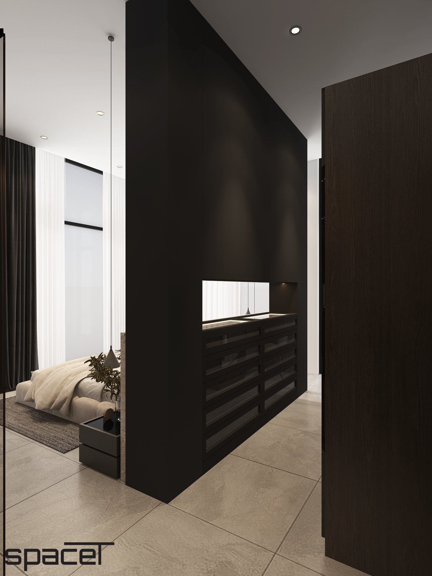 Phòng ngủ, phong cách Hiện đại Modern, thiết kế concept nội thất, villa Dầu Tiếng Bình Dương
