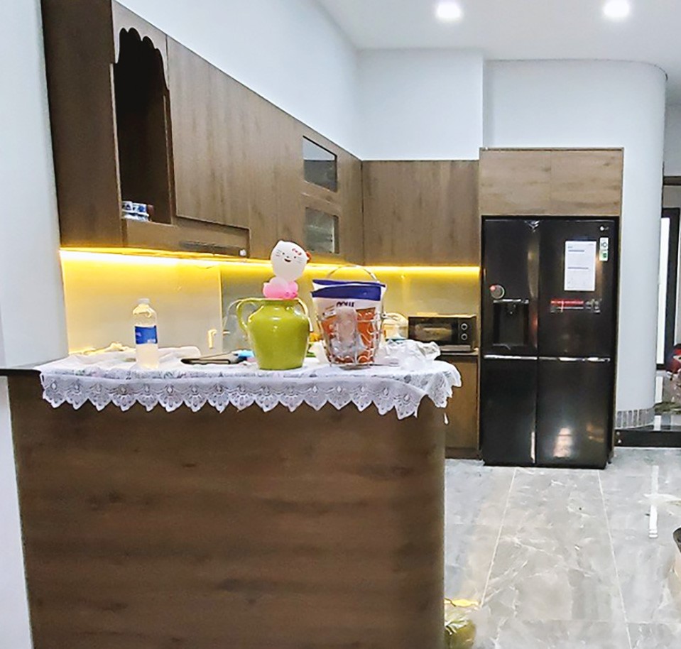 Phòng bếp, phong cách hiện đại Modern, hoàn thiện nội thất, nhà phố quận Gò Vấp.