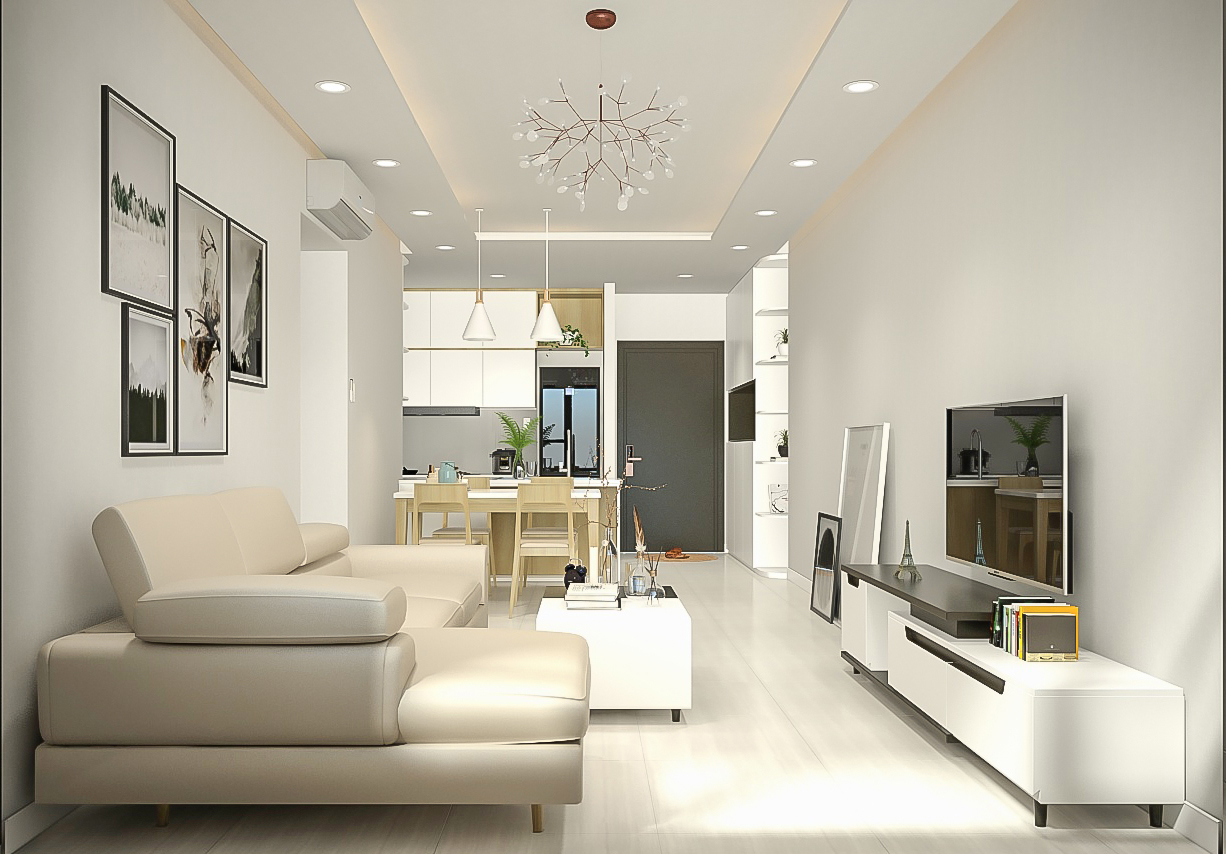 Phòng khách, phong cách Hiện đại Modern, thiết kế concept nội thất, căn hộ The Tresor