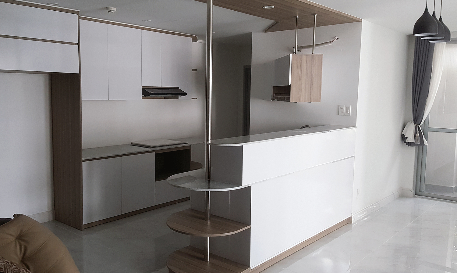 Phòng bếp, phong cách Hiện đại Modern, hoàn thiện nội thất, căn hộ Phú Mỹ Hưng