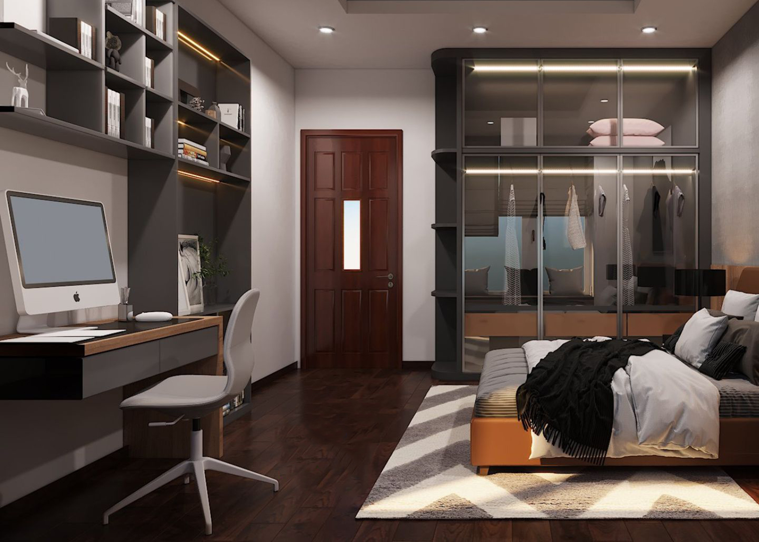 Phòng ngủ Nhà phố Quận 7 - Phong cách Modern