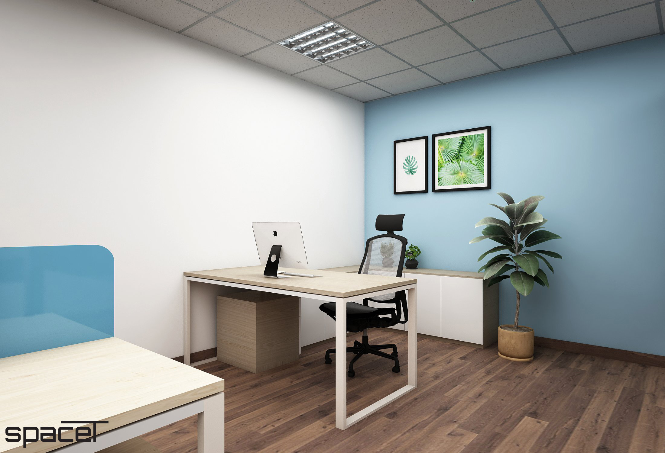 Khu vực làm việc, thiết kế concept nội thất, văn phòng công ty CNW