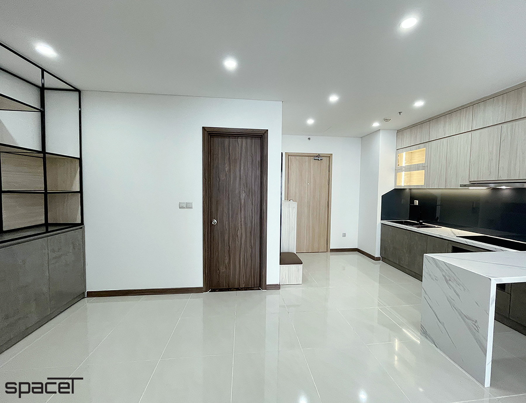 Phòng bếp, phong cách Hiện đại Modern, hoàn thiện nội thất, căn hộ Iris 4 Hà Đô Centrosa Garden