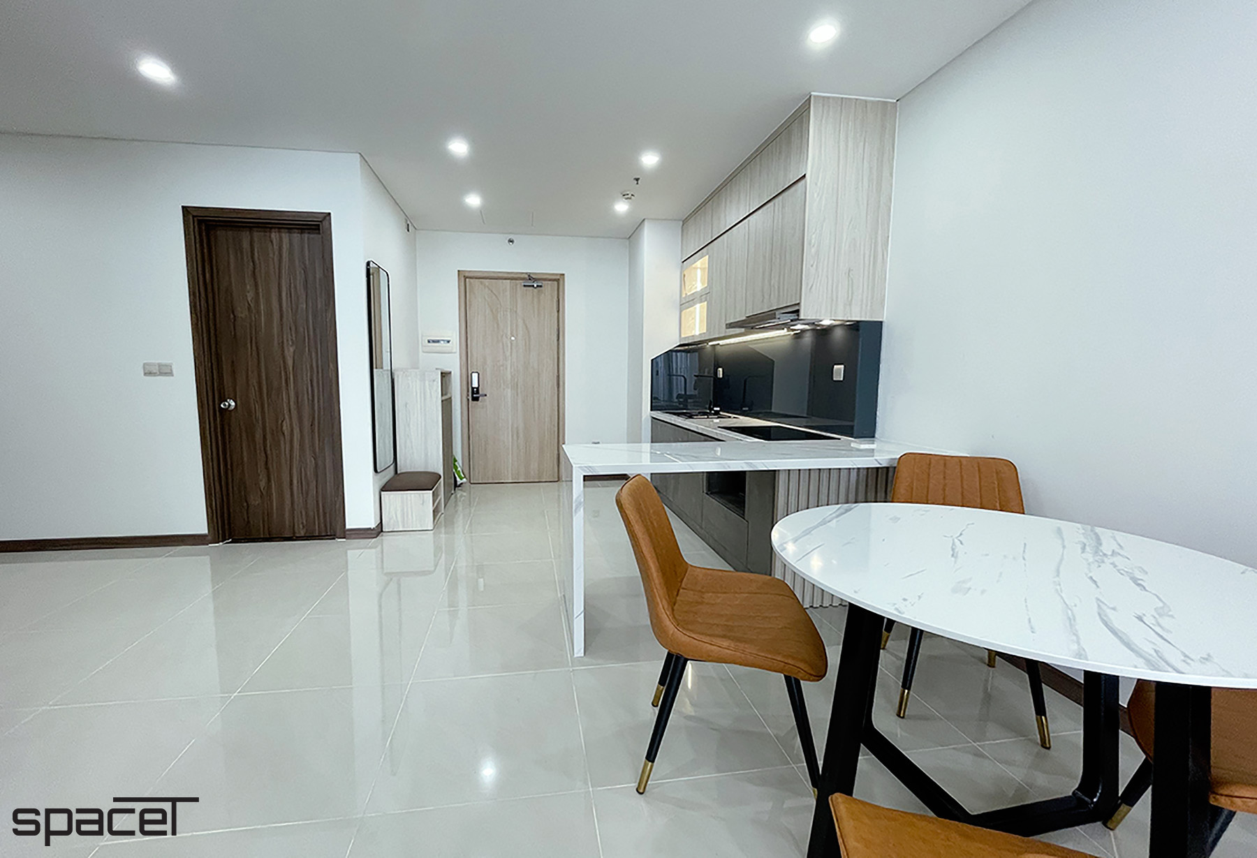 Phòng ăn, phong cách Hiện đại Modern, hoàn thiện nội thất, căn hộ Iris 4 Hà Đô Centrosa Garden