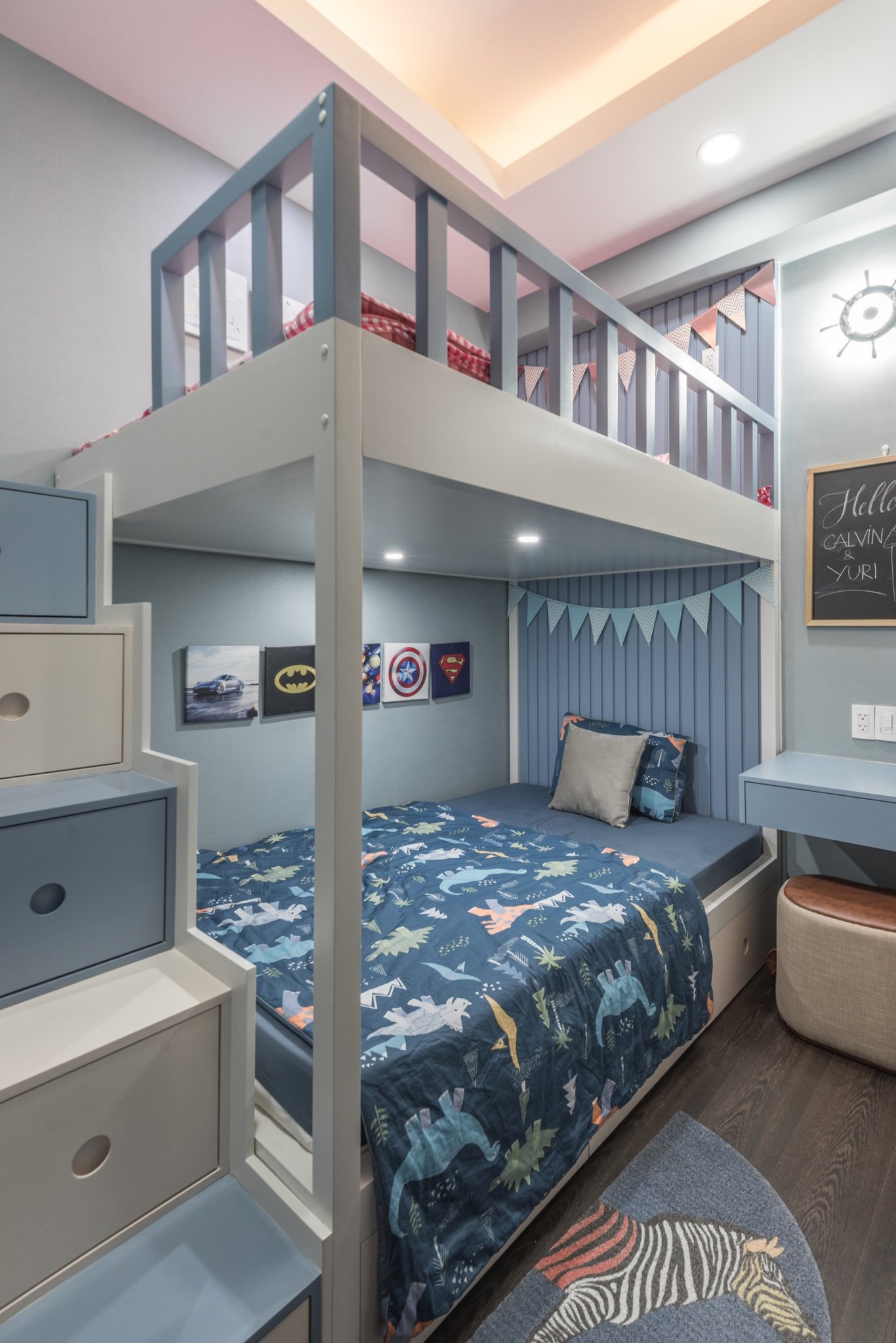 Phòng ngủ cho bé, phong cách Hiện đại Modern, thiết kế concept nội thất, căn hộ Hà Đô Centrosa Garden
