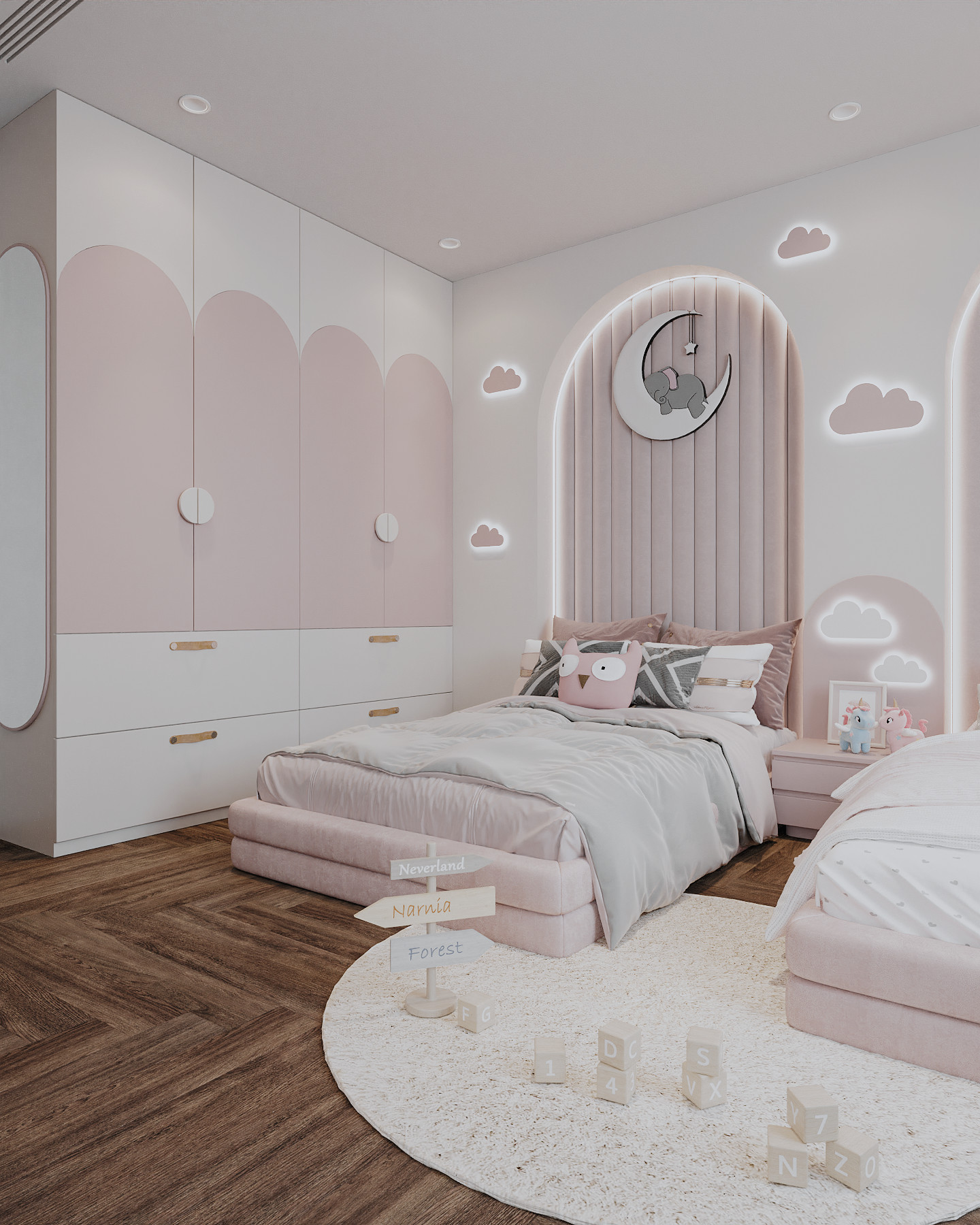Phòng ngủ cho bé, phong cách Hiện đại Modern, thiết kế concept nội thất, căn hộ Saigon Pearl Topaz 2