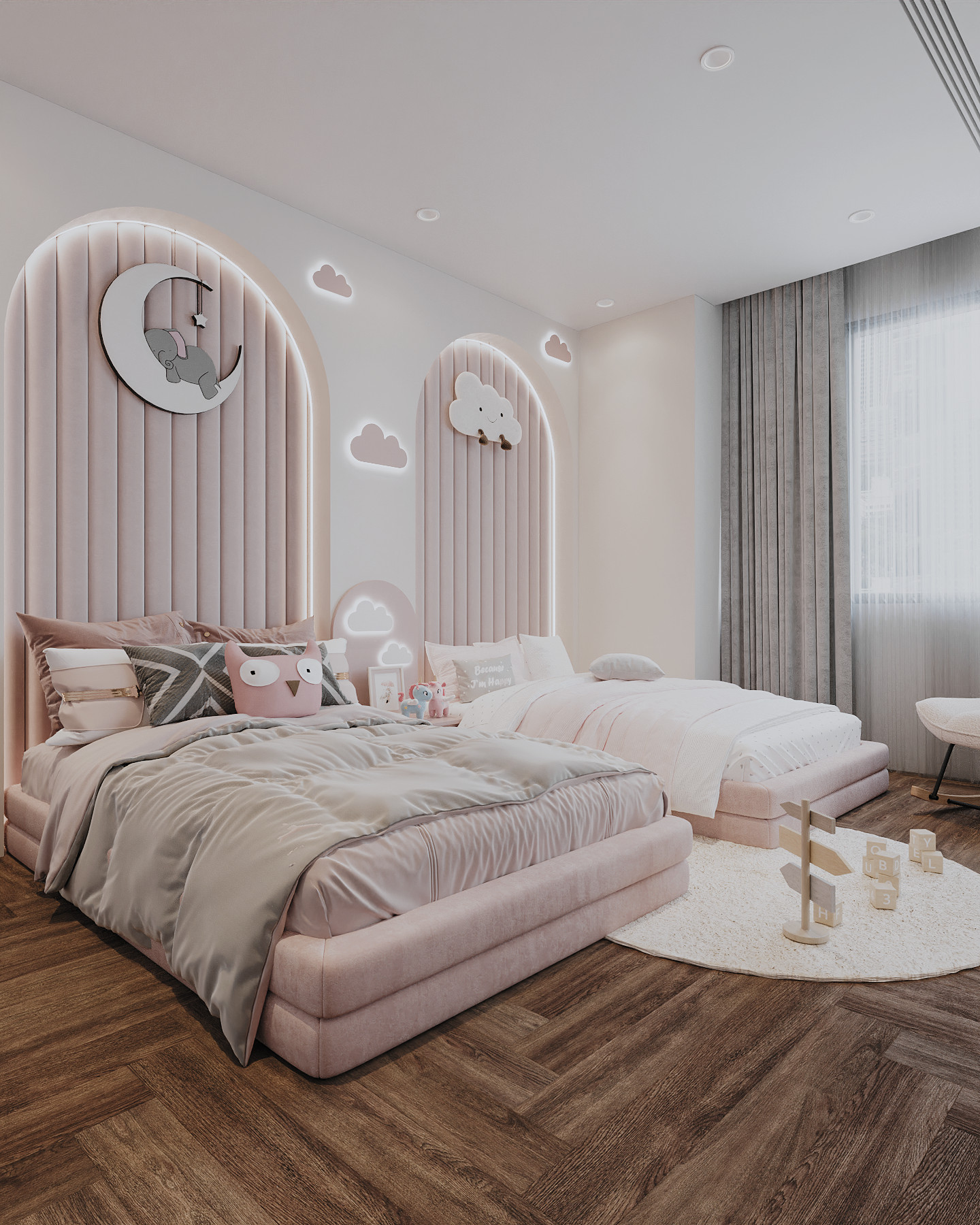 Phòng ngủ cho bé, phong cách Hiện đại Modern, thiết kế concept nội thất, căn hộ Saigon Pearl Topaz 2