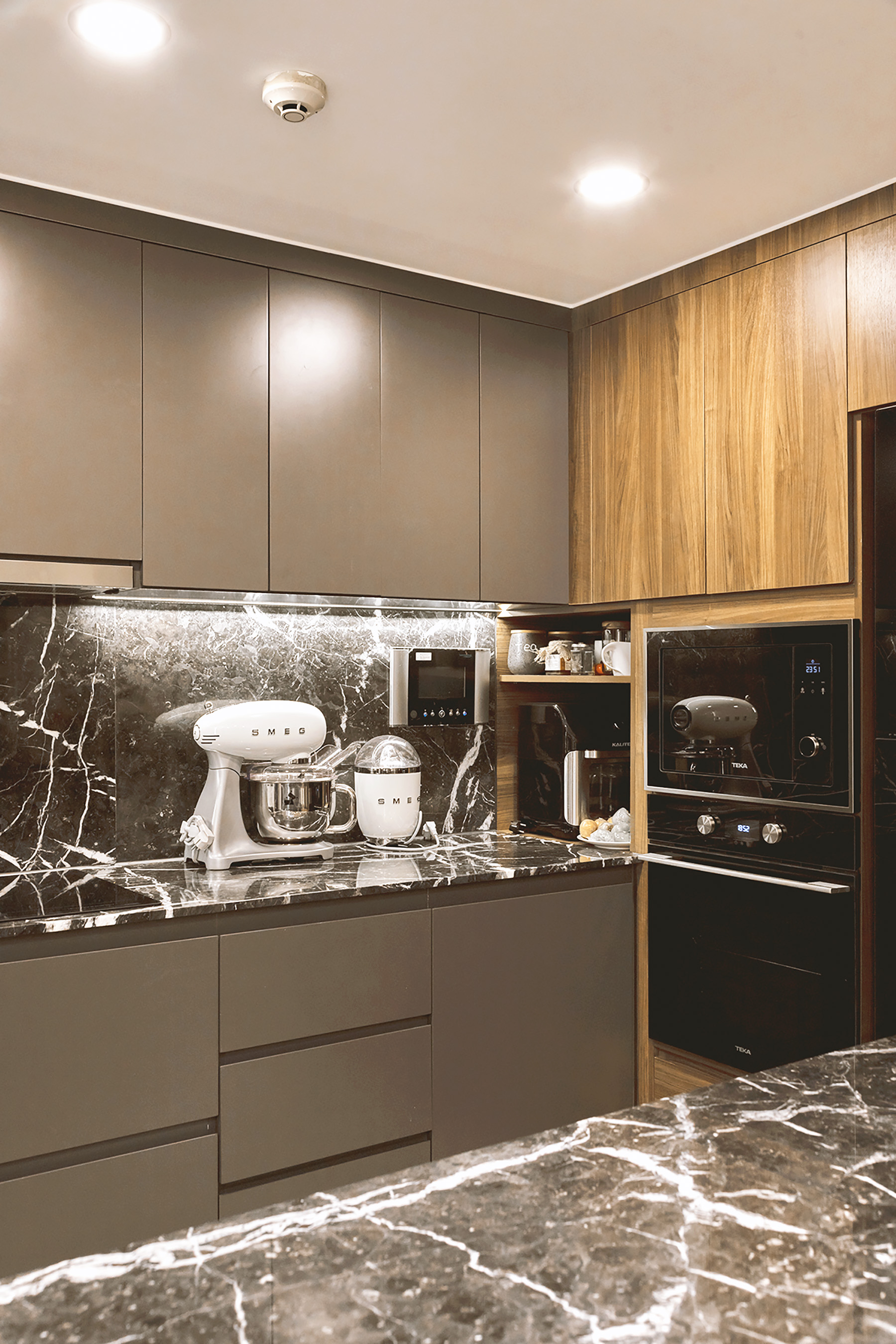 Phòng bếp, phong cách Hiện đại Modern, hoàn thiện nội thất, căn hộ Saigon Pearl Topaz 2