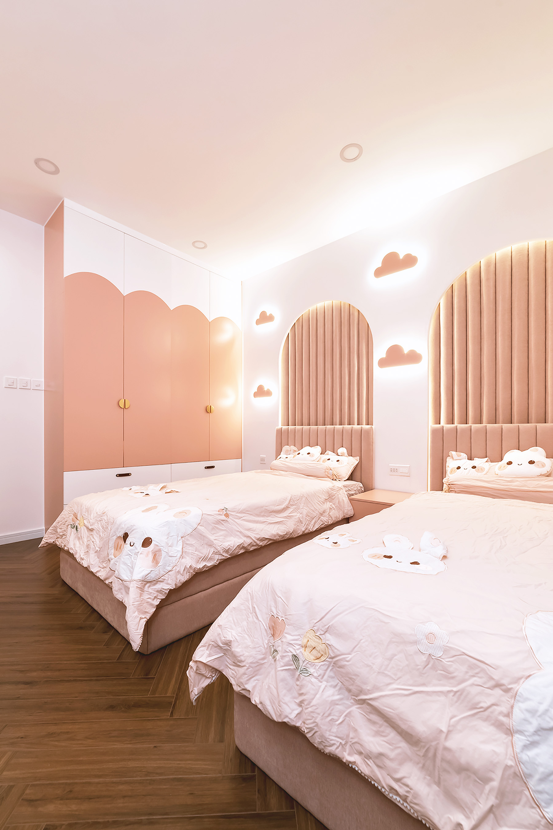 Phòng ngủ cho bé, phong cách Hiện đại Modern, hoàn thiện nội thất, căn hộ Saigon Pearl Topaz 2