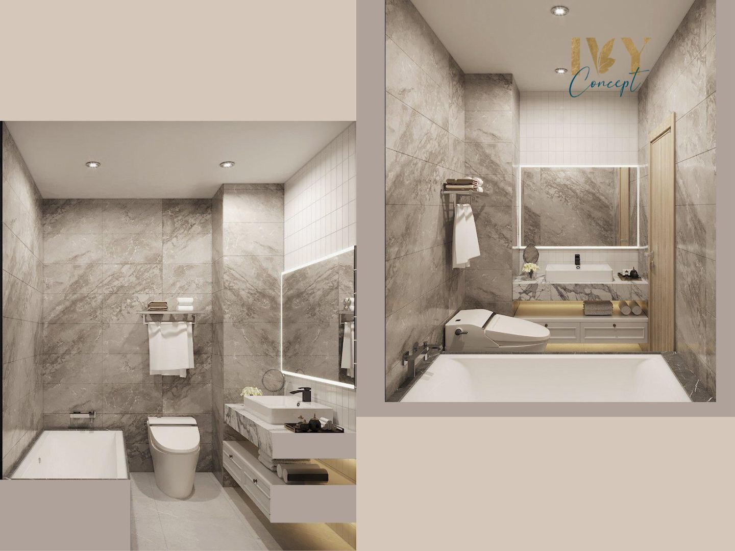 Phòng tắm, nhà vệ sinh, phong cách Hiện đại Modern, thiết kế concept nội thất, căn hộ The CBD Premium Home