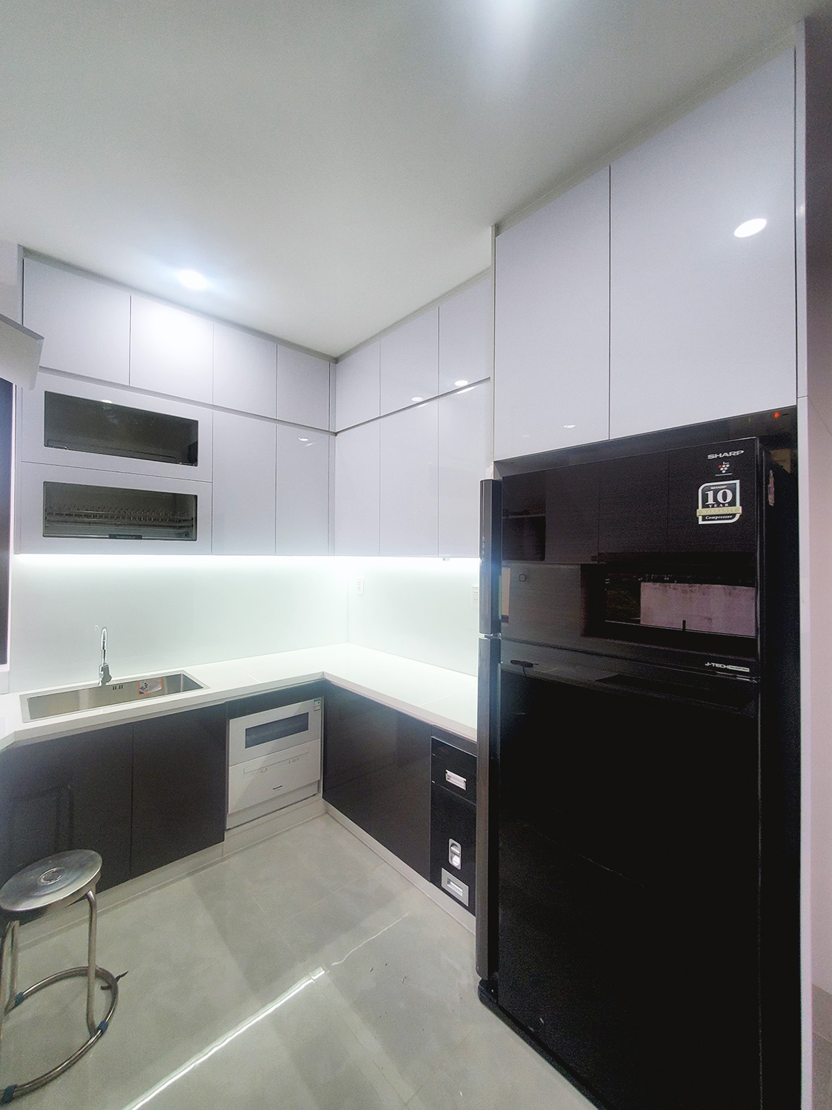Phòng bếp, phong cách Hiện đại Modern, hoàn thiện nội thất, nhà phố Gò Vấp