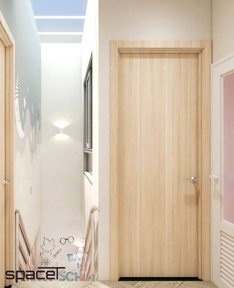 Cầu thang, thiết kế concept nội thất, nhà phố Cao Văn Lầu Quận 6
