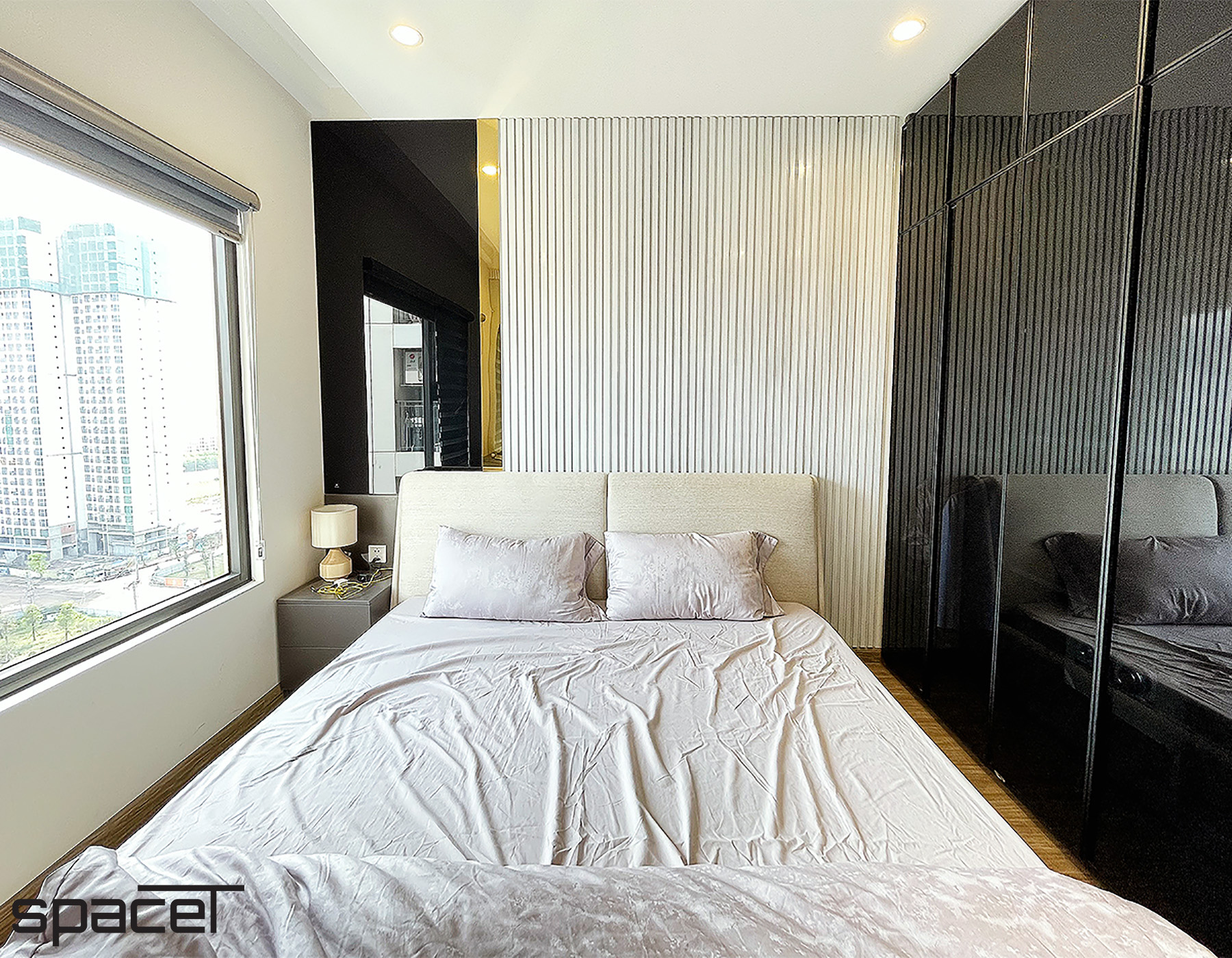 Phòng ngủ, phong cách Hiện đại Modern, hoàn thiện nội thất, căn hộ The Origami Vinhomes Quận 9