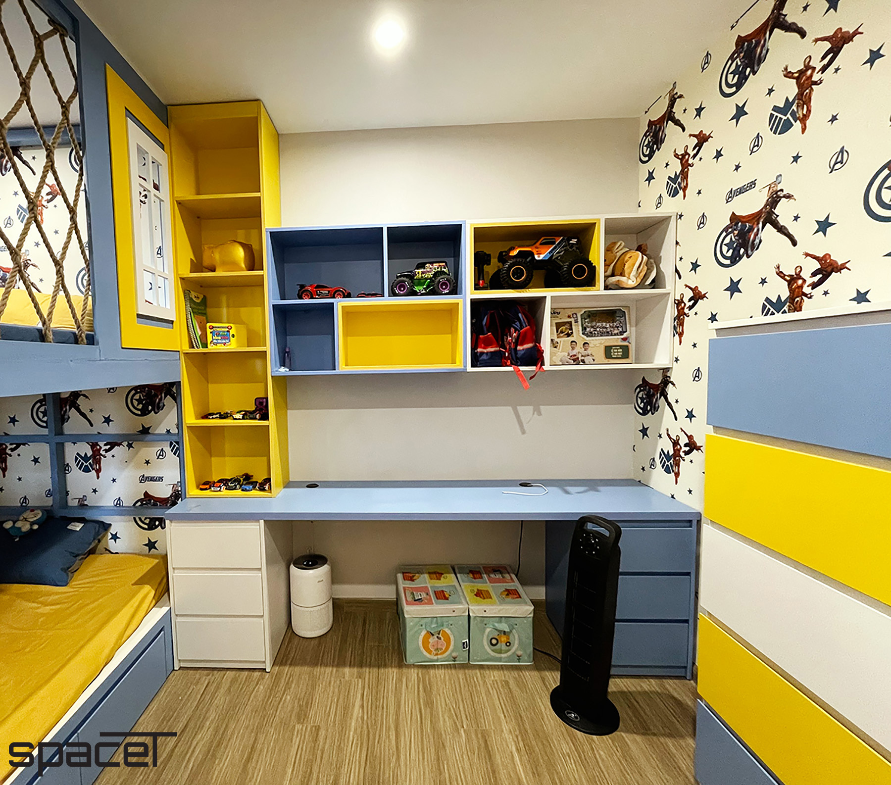 Phòng cho bé, phong cách Hiện đại Modern, hoàn thiện nội thất, căn hộ The Origami Vinhomes Quận 9