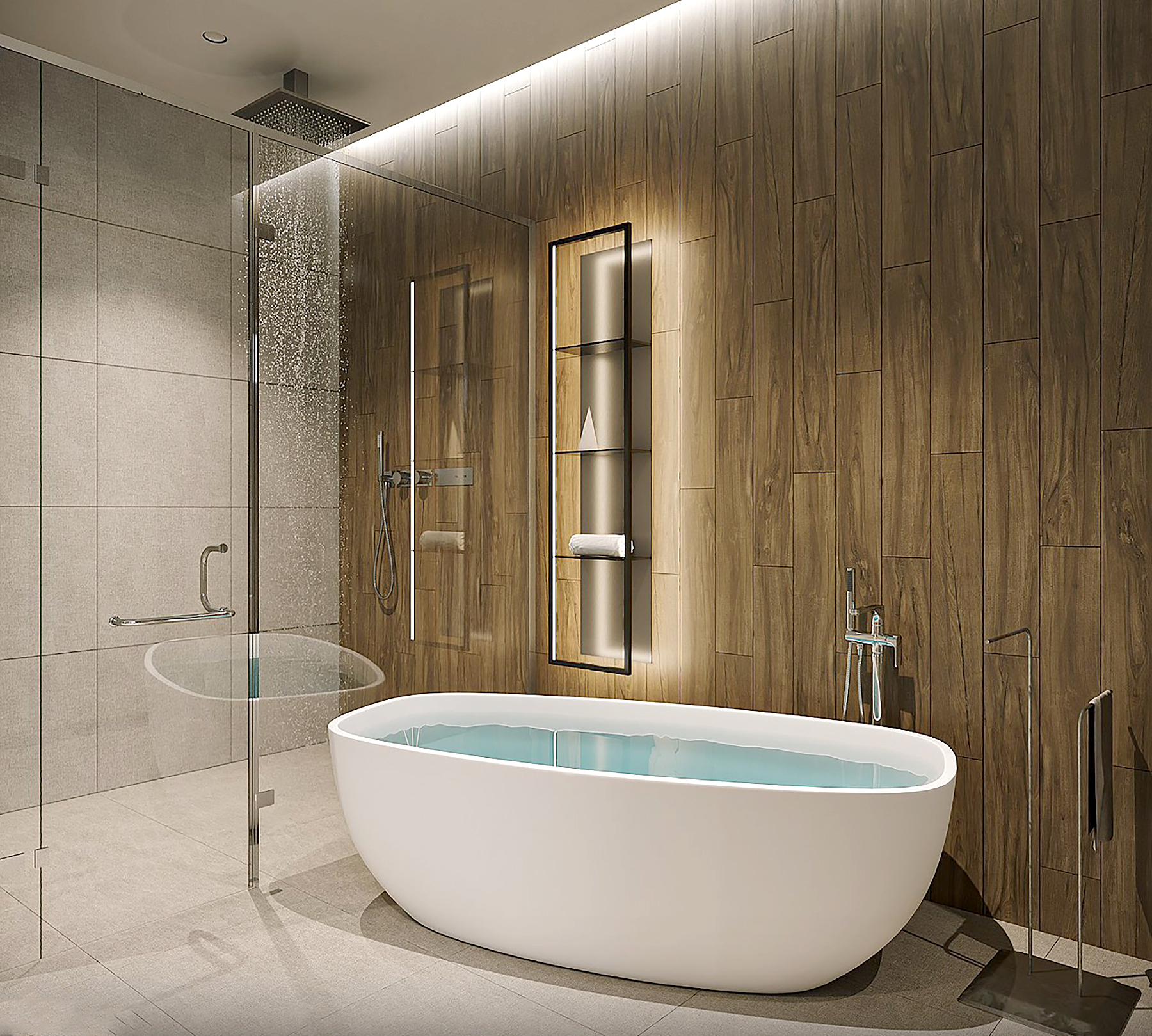 Phòng tắm, phong cách Hiện đại Modern, thiết kế concept nội thất, khách sạn Ngã ba Liên Khương