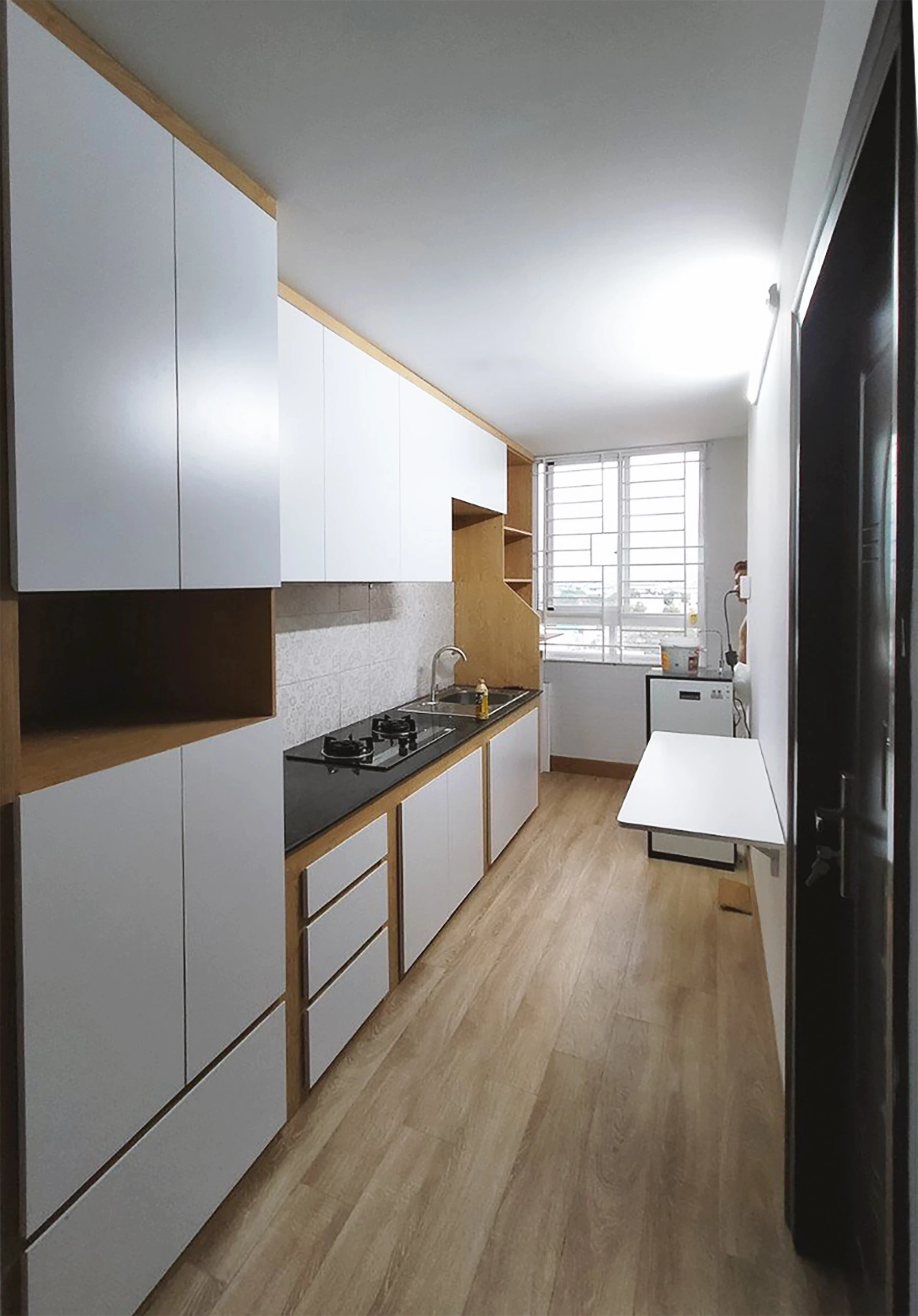 Hoàn thiện nội thất phòng bếp tại căn hộ chung cư Sơn Kỳ 2 quận Tân Phú phong cách Hiện đại Modern