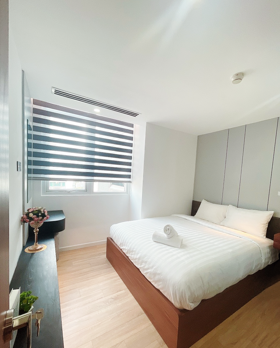 Hoàn thiện nội thất Phòng ngủ Căn hộ chung cư The One Sài Gòn phong cách Hiện đại Modern