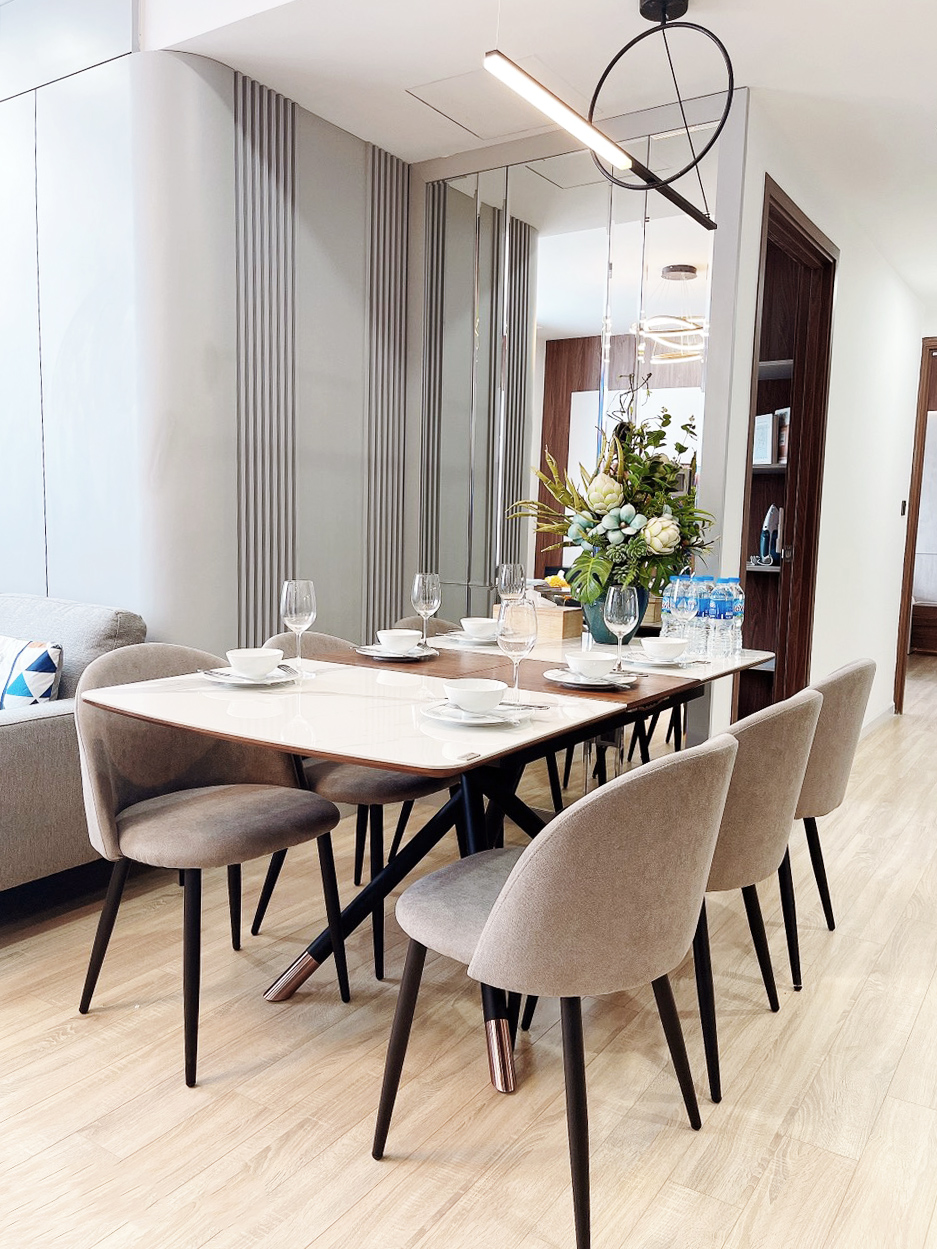 Hoàn thiện nội thất Phòng ăn Căn hộ chung cư The One Sài Gòn phong cách Hiện đại Modern