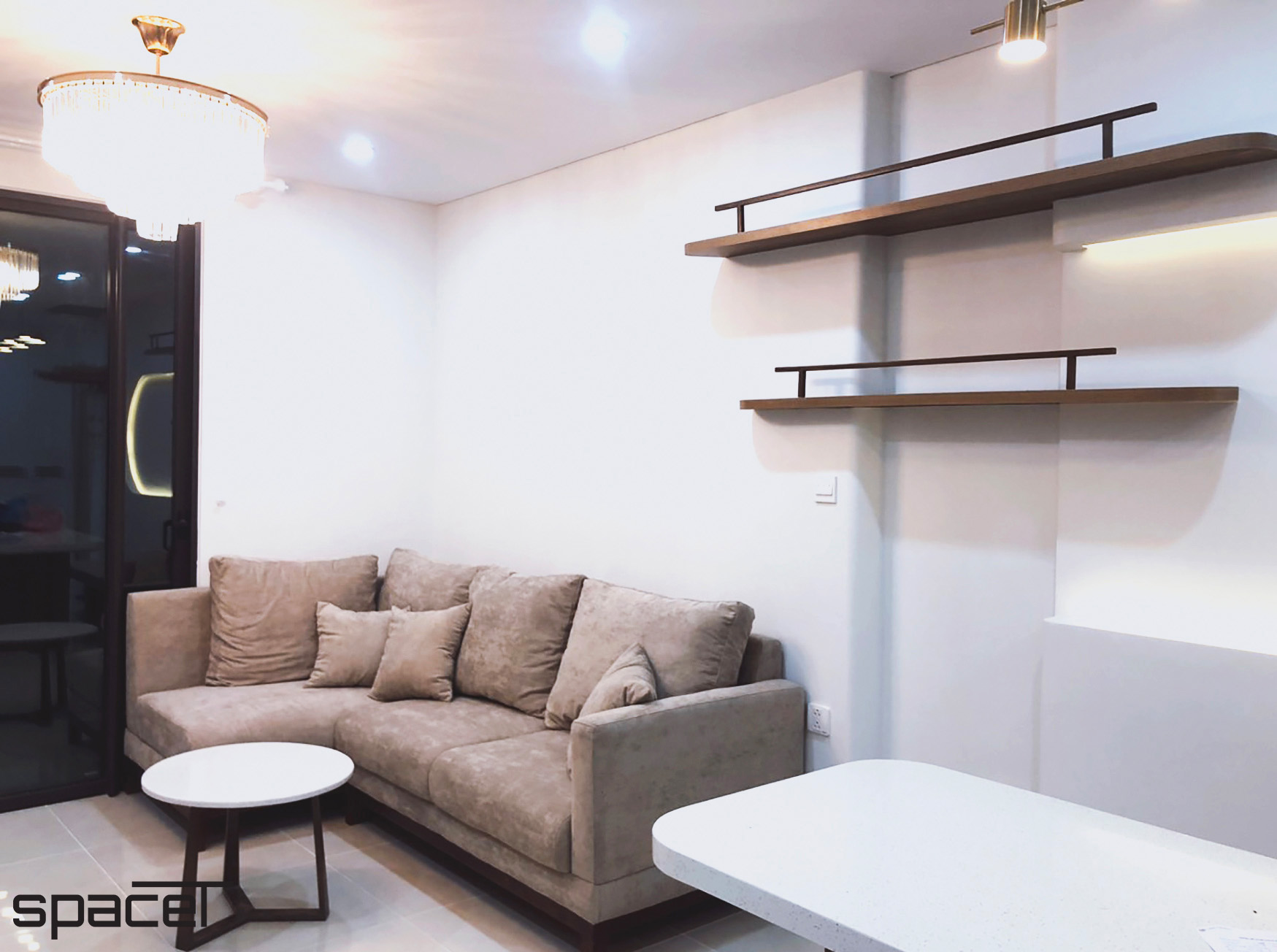 Hoàn thiện nội thất phòng khách Căn hộ Hado Centrosa Quận 10 phong cách Hiện đại Modern