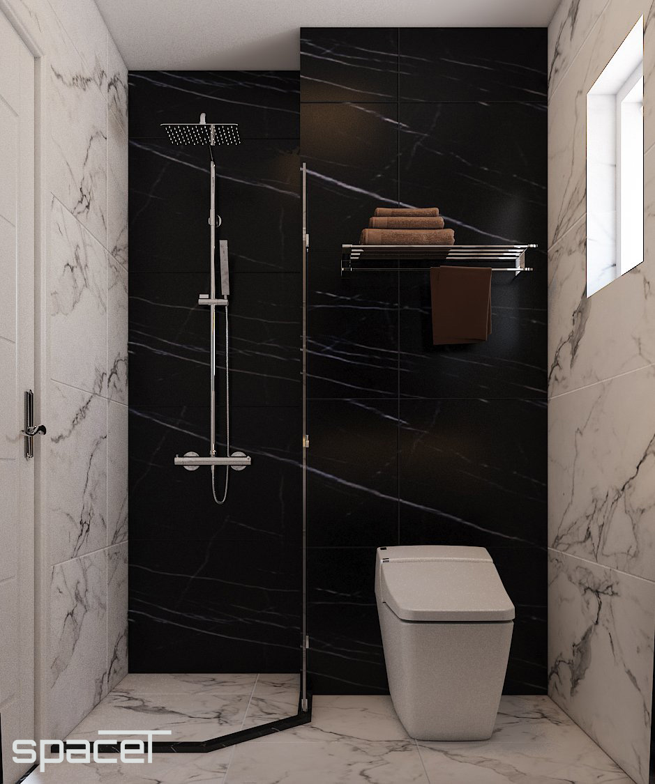 Thiết kế concept nội thất phòng tắm - nhà vệ sinh Căn hộ chung cư An Phú Apartment Quận 6 phong cách Hiện đại Modern