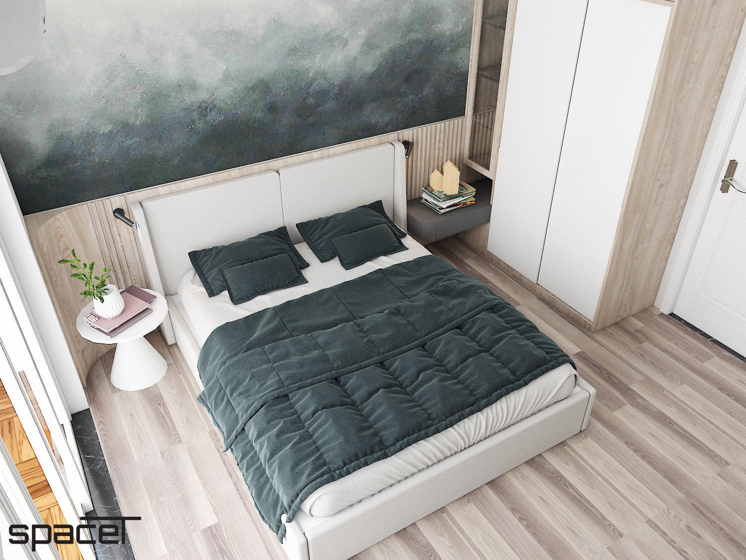 Thiết kế concept nội thất phòng ngủ Căn hộ chung cư An Phú Apartment Quận 6 phong cách Hiện đại Modern
