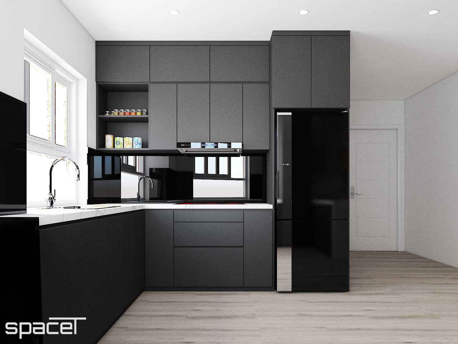 Thiết kế concept nội thất phòng bếp Căn hộ chung cư An Phú Apartment Quận 6 phong cách Hiện đại Modern