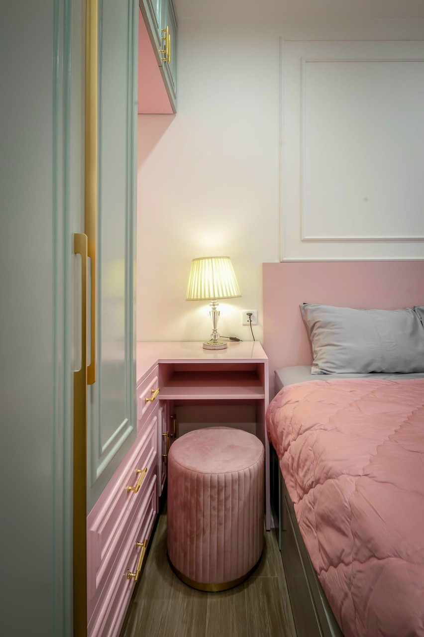 Hoàn thiện nội thất phòng ngủ Căn hộ Palm Heights Palm City phong cách Bán cổ điển, Hiện đại
