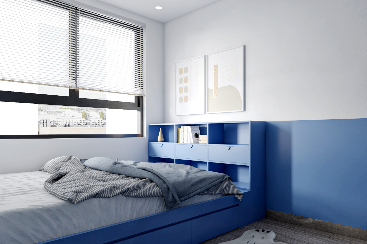Thiết kế concept nội thất phòng ngủ Căn hộ C Sky View Thủ Dầu Một phong cách Hiện đại