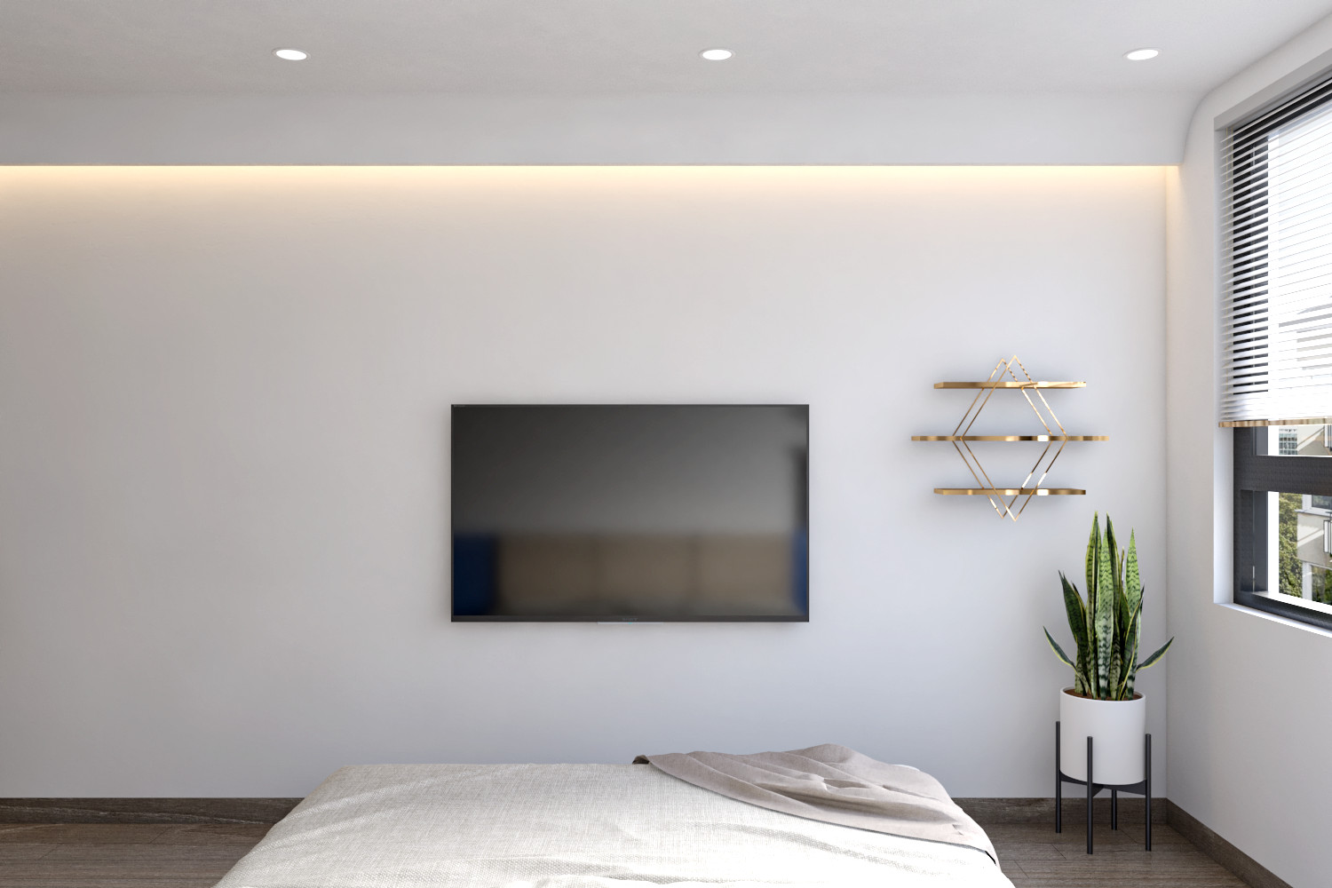 Thiết kế concept nội thất phòng ngủ Căn hộ C Sky View Thủ Dầu Một phong cách Hiện đại