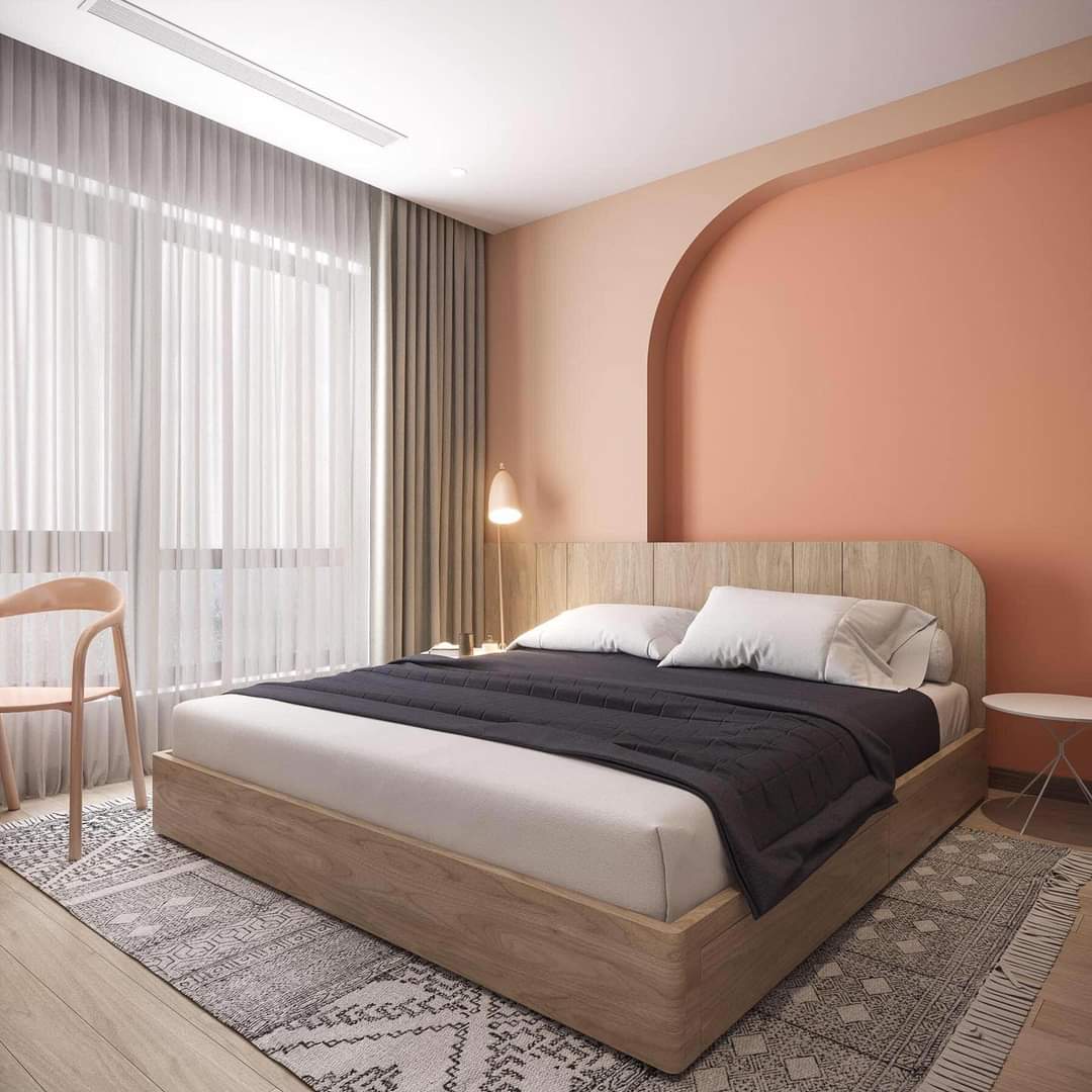 Thiết kế concept nội thất phòng ngủ master Căn hộ Masteri Thảo Điền phong cách Color Block
