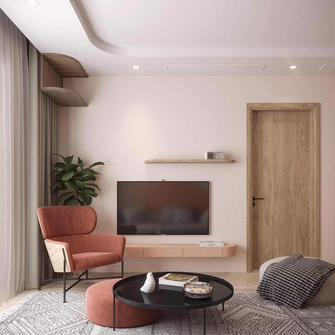 Thiết kế concept nội thất phòng khách Căn hộ Masteri Thảo Điền phong cách Color Block