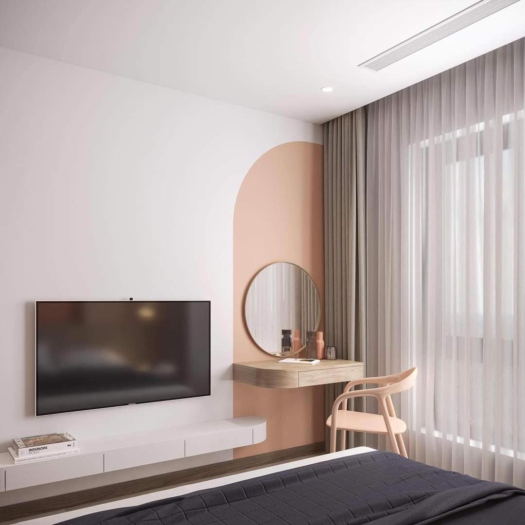 Thiết kế concept nội thất phòng ngủ master Căn hộ Masteri Thảo Điền phong cách Color Block