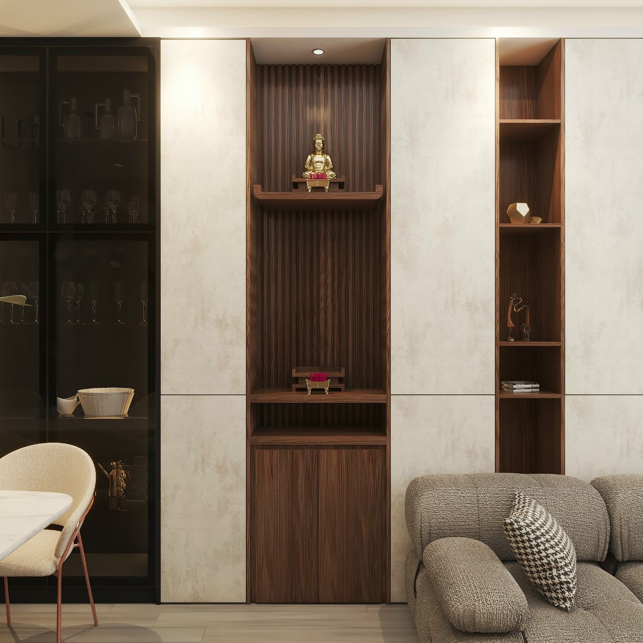 Thiết kế concept nội thất khu vực thờ Căn hộ chung cư Grand View C phong cách Hiện đại Modern
