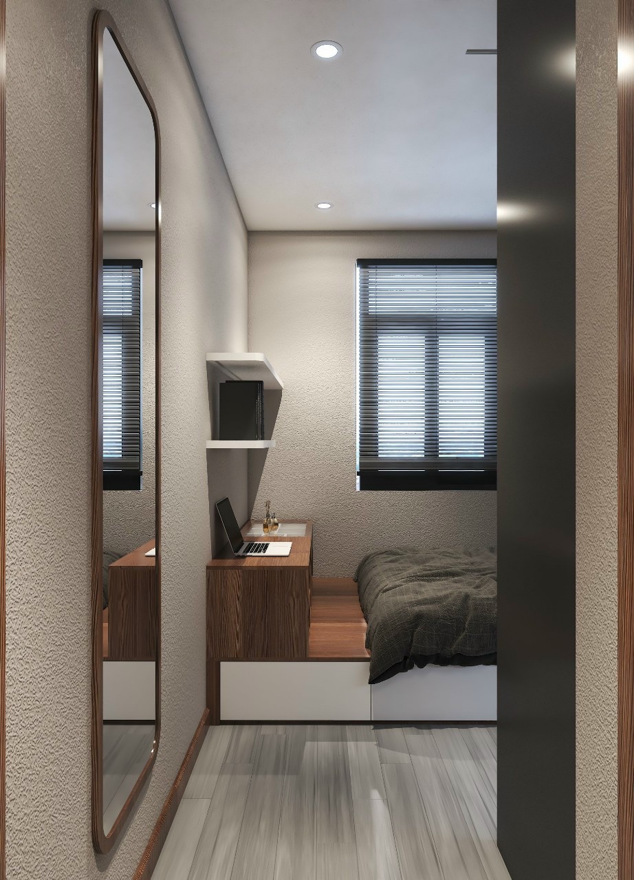 Thiết kế concept nội thất phòng ngủ master Căn hộ chung cư Grand View C phong cách Hiện đại Modern