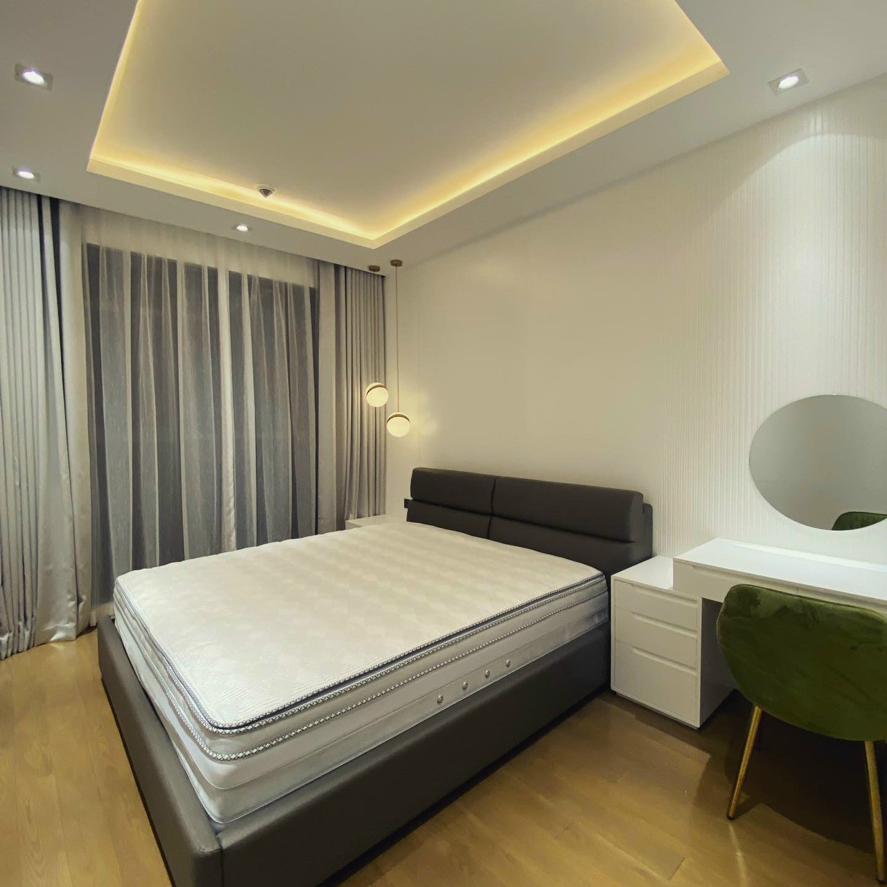 Hoàn thiện nội thất phòng ngủ master Căn hộ Masteri Thảo Điền phong cách Hiện đại Modern