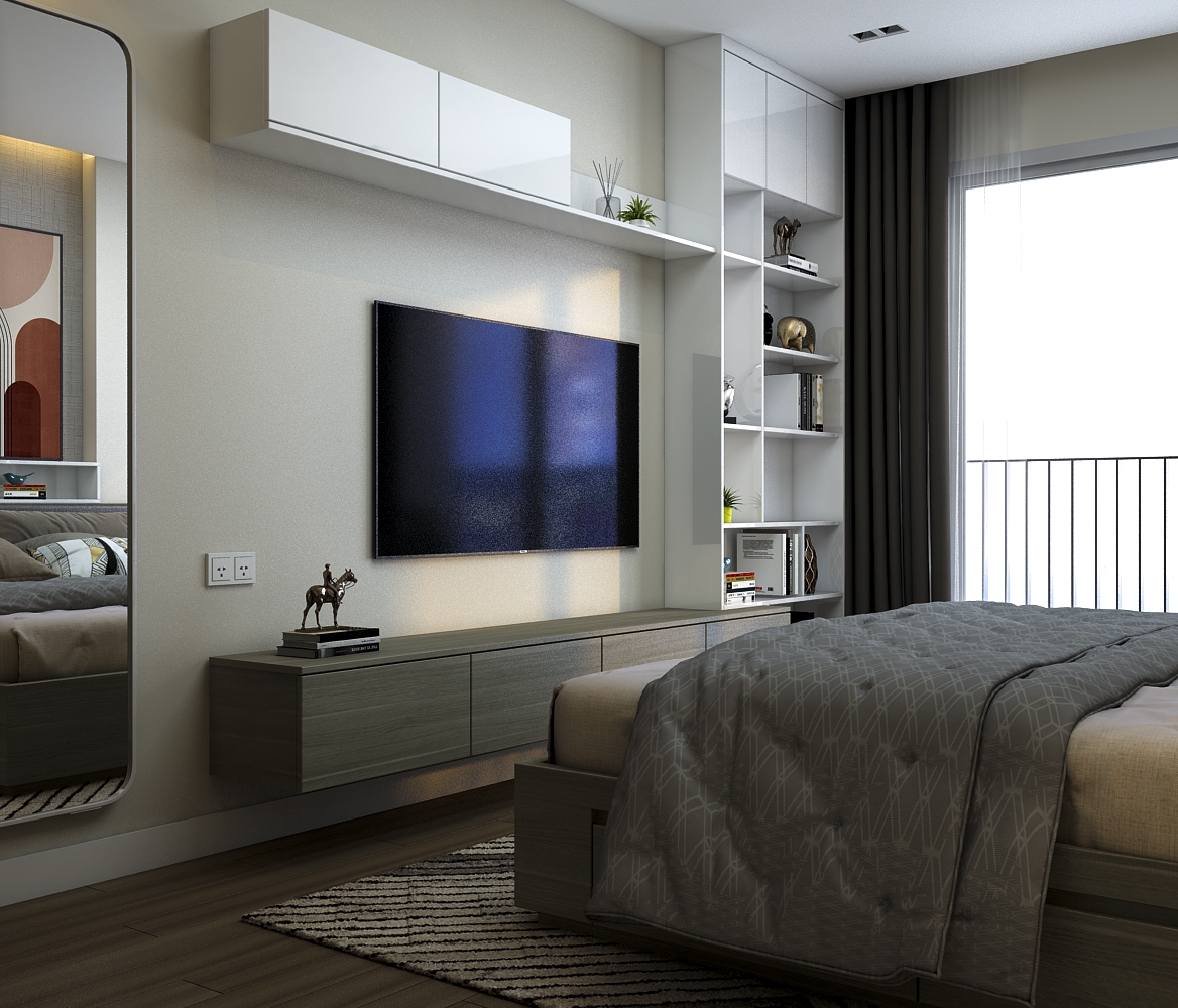 Thiết kế concept nội thất phòng ngủ Nhà phố 3PN Quận 7 phong cách Hiện đại Modern