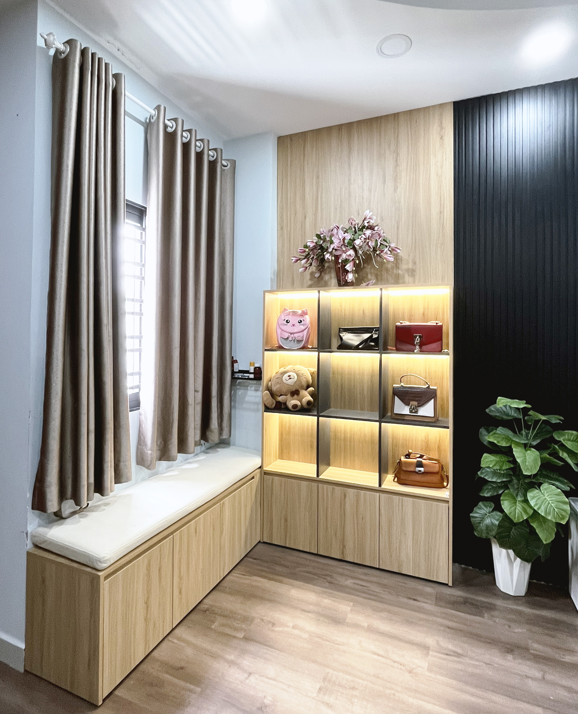 Hoàn thiện nội thất phòng ngủ Căn hộ The Origami Quận 9 phong cách Hiện đại Modern