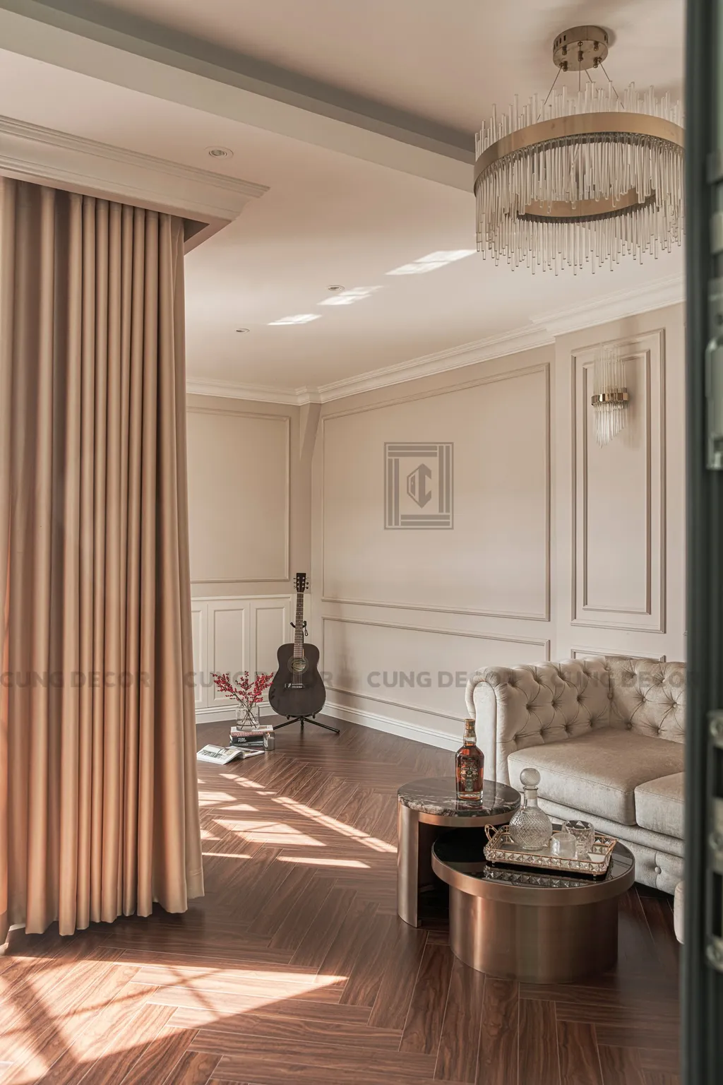 Hoàn thiện nội thất phòng giải trí Nhà phố liền kề Lakeview City phong cách Bán cổ điển