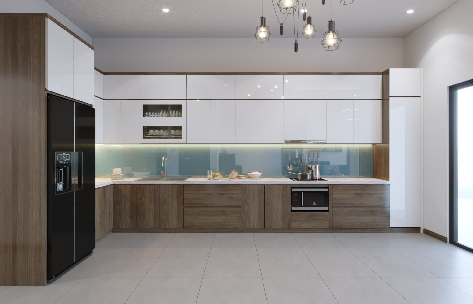 Thiết kế concept nội thất phòng bếp Nhà phố Quận Bình Tân phong cách Hiện đại Modern