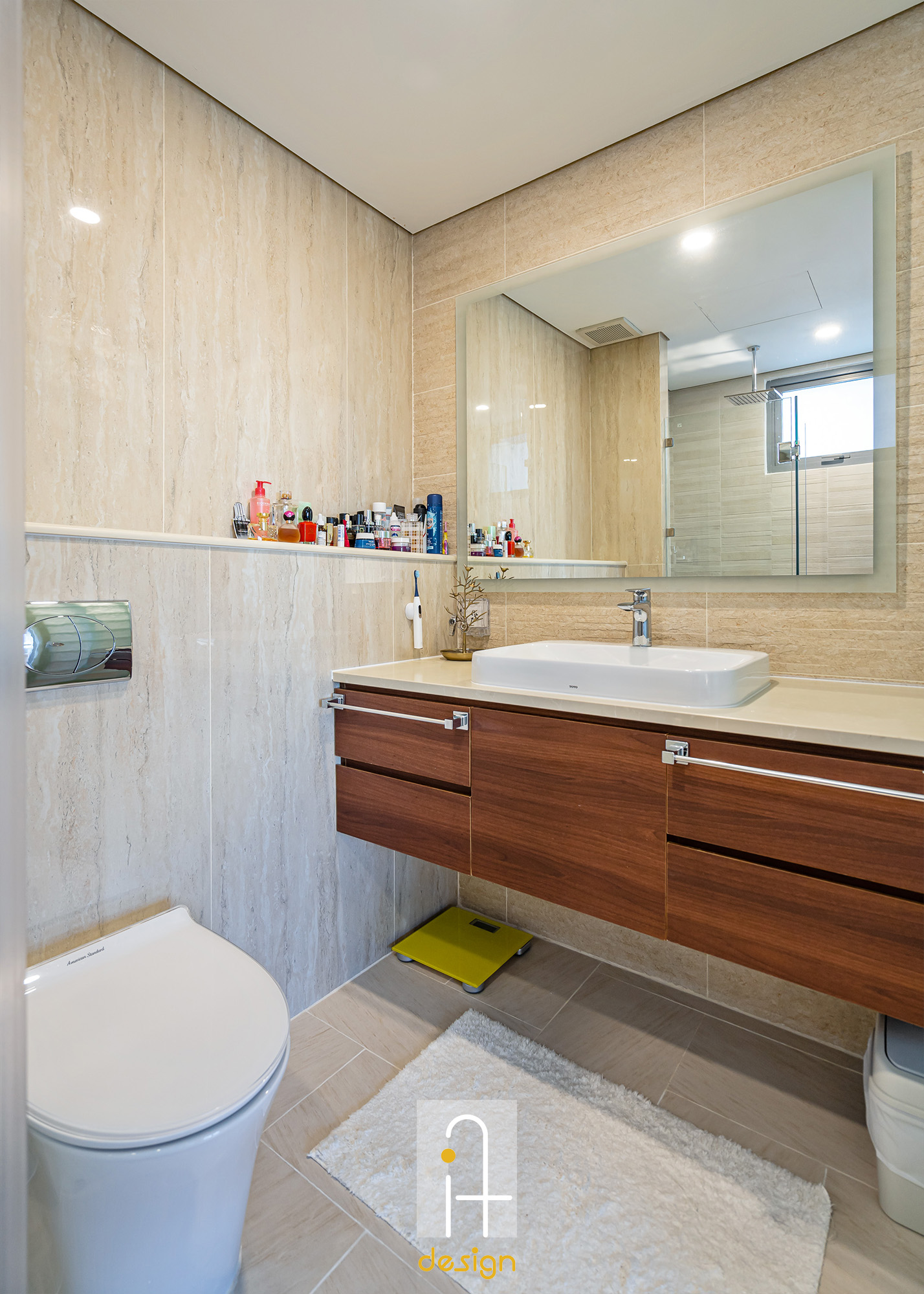 Hoàn thiện nội thất phòng tắm, nhà vệ sinh trong phòng ngủ master Căn hộ Palm Heights Quận 2 phong cách Hiện đại Modern