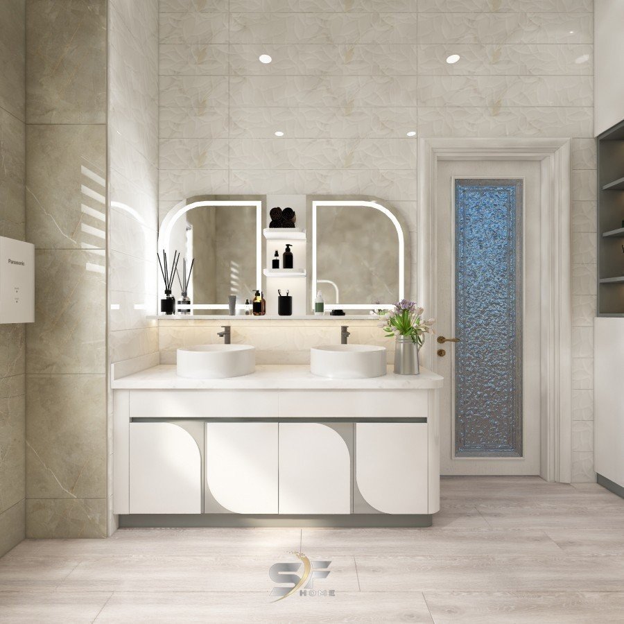 Thiết kế concept nội thất phòng tắm, nhà vệ sinh Biệt thự Bình Dương phong cách Tân cổ điển Neo Classic