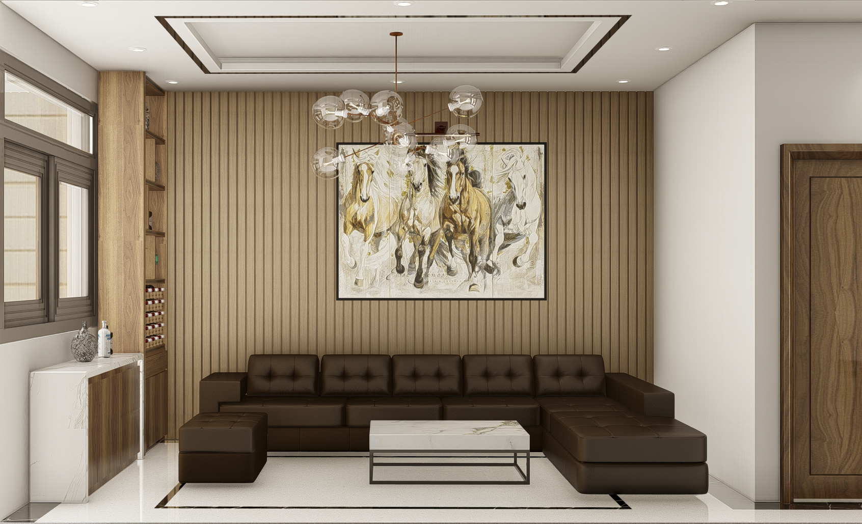 Thiết kế concept nội thất phòng giải trí Nhà phố khu Vinhomes Grand Park phong cách Hiện đại Modern