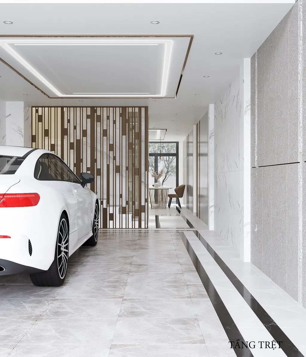 Thiết kế concept nội thất sân để xe Nhà phố Lê Trọng Tấn phong cách Hiện đại Modern