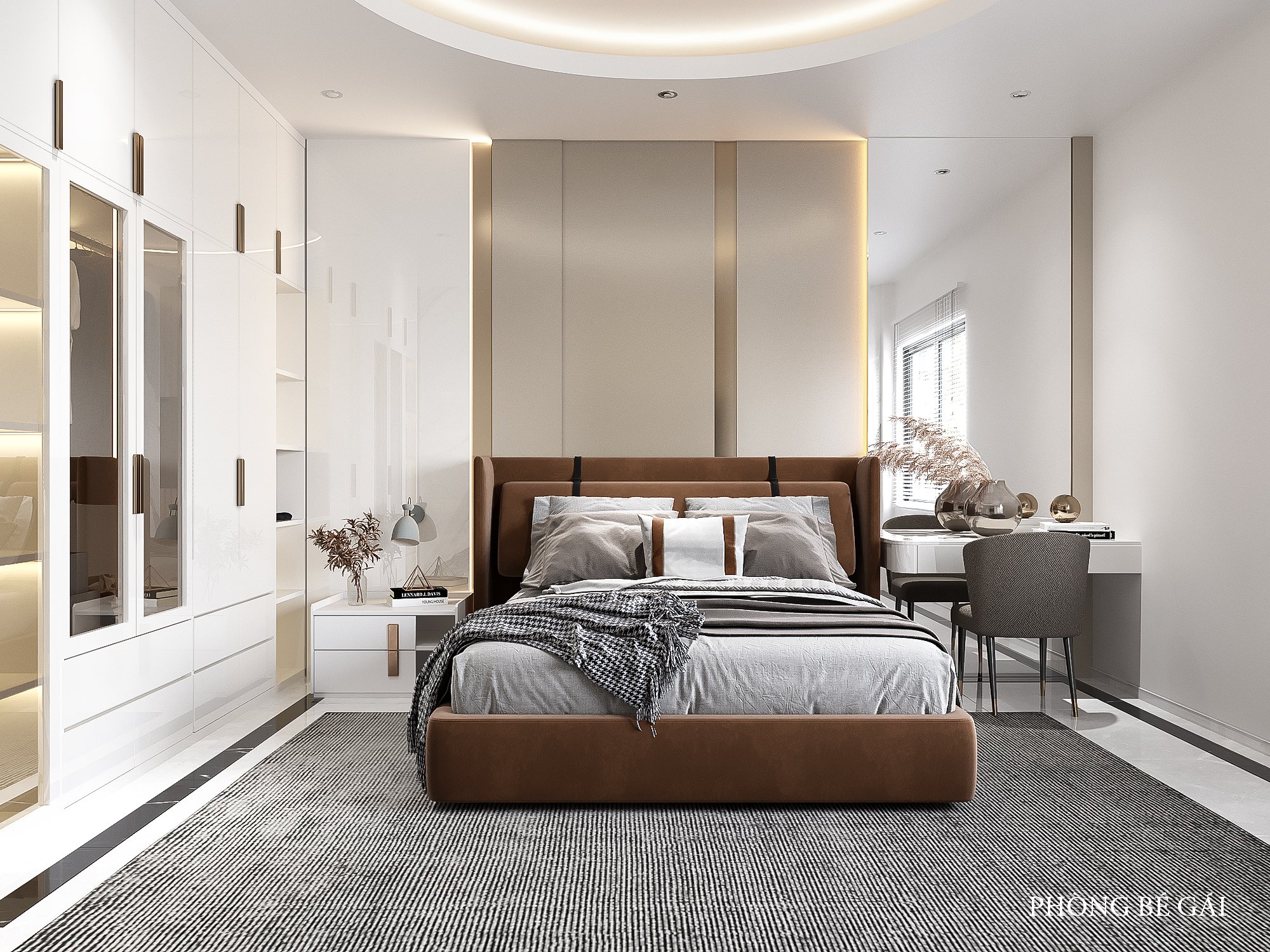 Thiết kế concept nội thất phòng ngủ bé gái Nhà phố Lê Trọng Tấn phong cách Hiện đại Modern