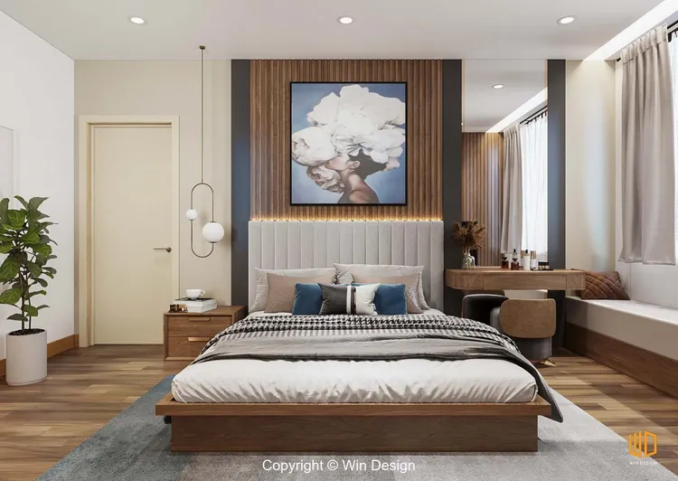 Thiết kế concept nội thất phòng ngủ Căn hộ 68m2 Quận 7 phong cách Hiện đại Modern