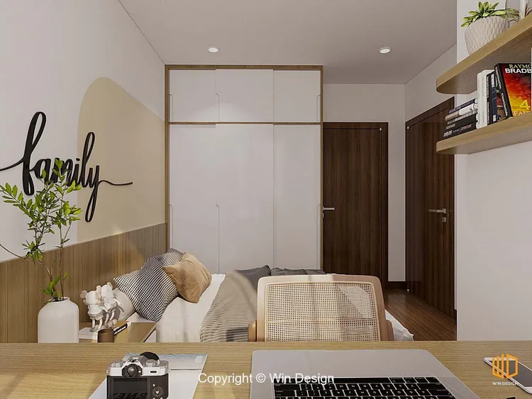 Concept nội thất phòng ngủ Căn hộ Quận 7 phong cách Bắc Âu Scandinavian