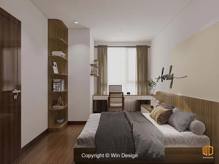 Concept nội thất phòng ngủ Căn hộ Quận 7 phong cách Bắc Âu Scandinavian