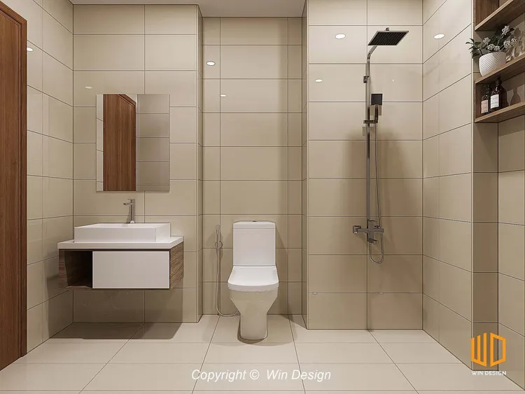 Concept nội thất phòng tắm, nhà vệ sinh Căn hộ Jamila Khang Điền phong cách Hiện đại Modern